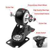 Upgrade 3-Tier Rolling Tool Cart with Lockable Wheels, Heavy Duty Steel Utility Cart, Kitchen Cart 04836174