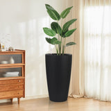 ZUN Indoor/Outdoor Modern The appearance is made of imitation rattan Design Planter,22.5 inch Black W2885P253132