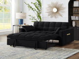 4 in1 Loveseat Sofa Bed Armrests & Storage Pockets, Multi-Function Tufted Pull-out Sofa Bed W2186P166127