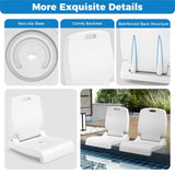 Outdoor swimming pool chairs with folding function-White 94449115