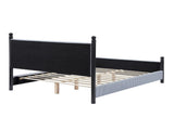 48-inch Striped Rubberwood Upholstered Bed,Queen N769P364057B