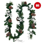 ZUN 9 Feet Christmas Garland with LED Lights 67883191