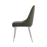 Grey and Chrome Padded Side Chair B062P153681