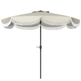 8.8FT Elegance Patio Umbrella, UPF 30 Outdoor Market Umbrella with 8 Ribs, Push Button Tilt,Light 14934477