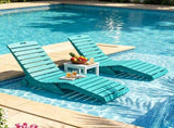 HDPE In-Pool Lounge Chair with Rear Rolling Wheels, 450 LBS Capacity S-Curve Ergonomic Pool Chaise 69113476