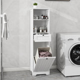 One-Compartment One-Drawer Tilt-Out Laundry Sorter Cabinet - White W1120P146259