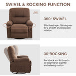 ZUN Recliner chair,360 degree rotating swing single sofa chair, equipped with soft cushion and backrest, W1521P265838