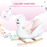 Rocking chair with music, white and pink 47583165