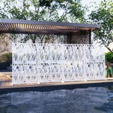 Metal Privacys W3.8Ft X H6Ft Outdoor and Indoor Divider with Free Standing Decorative Privacy W1586P282278