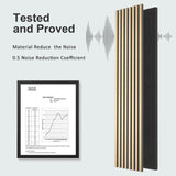 Acoustic Wood Wall Panels, 2 Pack 94.5" x 12.6" Soundproof Wall Panels,Wood Slat Wall Panels for T3210P310261