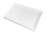 CONDRIS 60" x 36" Shower Base, Rectangular Acrylic Shower Pan with Slip-Resistant Floor, Right T5923P495219