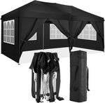 ZUN 10'x20' Folding Canopy with 6 Removable Sidewalls Outdoor Event Shelter UPF 50+ Gazebo Portable W2185P191608