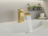 Single Handle Bathroom Faucet Lavatory Faucet Stainless Steel Single Hole-TP, Brushed GoldUnable 96452827