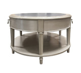 ZUN Sintered Stone and Champagne 1-Shelf Coffee Table B062P209092