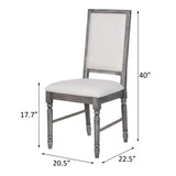 Cream and Weathered Grey Open Back Side Chairs B062P182707