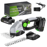 21V Cordless Hedge Trimmer, 2-in-1 Electric Handheld Grass Shear Cutter with 2.0 Battery*2, Women 77635959