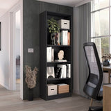 Home 4 Shelves Bookcase with Multi-Tiered Storage -Black -Office B070137818
