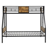 Twin Over FULL Metal Bunk Bed with 2 - Side Ladder and Full-Length Guardrail, No Box Spring Needed, W311133413