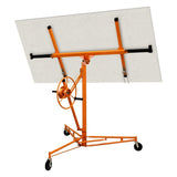11FT Drywall Lifter Panel Hoist Jack Rolling Caster Construction Lockable 150lbs 98409586