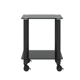 ZUN 2-Piece Black Side Table , 2-Tier Space End Table ,Modern Night Stand, Sofa table, Side Table with 27621184