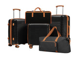 luggage set, hardside luggage set, 5 piece luggage set, PP hard shell luggage, spinner suitcases, 07866127