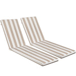 ZUN 2PCS Set Outdoor Lounge Chair Cushion Replacement Patio Funiture Seat Cushion Chaise Lounge W2911P203987