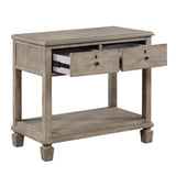 Gray Oak Finish Classic Transitional Bedroom Furniture 1pc Nightstand of 2 Drawers Open Bottom Shelf B011P210715