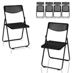 ZUN 6 Pack Plastic Folding Chairs, Lightweight Stackable Commercial Chairs, Portable Event Seats Indoor 18728848