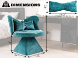 Vanity Chair with Butterfly Back,Swivel Accent Chair Dining Chairs,Makeup Stool for Bedroom Dressing 09159558