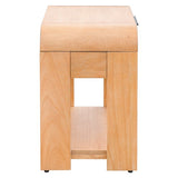 Modern One Drawer Waterfall Nightstand B035P203223
