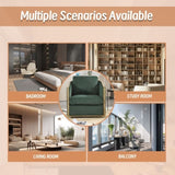 COOLMORE Corduroy Barrel Chair, Comfortable Accent Sofa Chair for Living Room, 360 Degree W395P220271