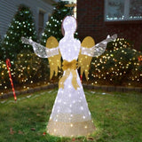 4.5FT Lighted Christmas Angel Outdoor Decoration, Weather Proof Angel with Wings Christmas Ornament 65484687