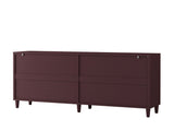 70" Rattan Buffet Cabinet with Storage, 4-Door Sideboard Buffet Cabinet with Adjustable Shelves for W757P279743