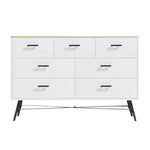 ZUN 7 Drawer Dresser for Bedroom with Deep Drawers, Wood & Chest of Drawers, Modern White Long W1820P152746