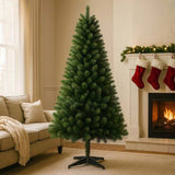 6FT Unlit Artificial Christmas Tree 490 Tips, PVC Full Branches, Classic Green Holiday Tree 62137322