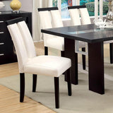 Set of 2 Chairs Black And White Leatherette Beautiful Padded Side Chairs Slit Back Design Kitchen HS11CM3559SC-ID-AHD