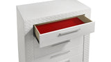 Blanca Modern Style 5-Drawer Chest Made with Wood in White B009P243272