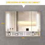 ZUN Modern 39x28 inches bathroom cabinets, medicine cabinets with mirrors and LED lights, bathroom 95799541