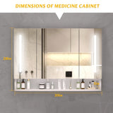 ZUN Modern 39x28 inches bathroom cabinets, medicine cabinets with mirrors and LED lights, bathroom 95799541