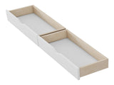 Full Size Wood Platform Bed for Kids, Wood Low Profile Full Bed with Rails for Girls and Boys, White W2593P331684