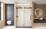 Frameless Single sliding shower door 56-60 "W x 76" H, 1/4 " Clear Tempered Glass, Explosion W1675P307002