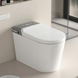 ZUN Smart Toilet, Smart Bidet Toilet with Remote Control, Raised Tankless Toilet with LED Display, W2026P200286