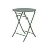 ZUN 3 Piece Patio Bistro Set of Foldable Round Table and Chairs, Dark Green W1586P143161