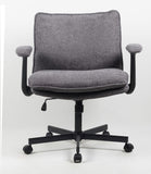 Cross-Legged Friendly Office Chair with Criss Cross Frame, Rolling Casters & Fold-Down Arms, 19939977
