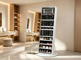 () Full-Length Mirror Cabinet with Rotating Basend Sliding Doors, Featuring 78673882