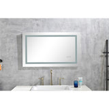 ZUN 40x22 Inch LED Bathroom Mirror with Frontlit and Backlit, Wall Mounted Vanity Mirror with Smart 65364854