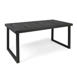 Outdoor 69" Acacia Wood Dining Table, Sandblast Dark Gray Finish 62617.00SDGRY