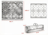 10' x 8' Reversible Outdoor Rug Carpet LED Light PP Straw Rug with Carry Bag & Ground Stakes for 80537728