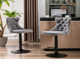 Swivel Velvetstools Adjusatble Seat Height from 25-33 Inch,17.7 inch base, Modern Upholstered W1143P324533