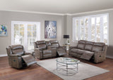Contemporary Manual Motion Sofa 1pc Couch Living Room Furniture Dark Coffee Breathable Leatherette B011133391